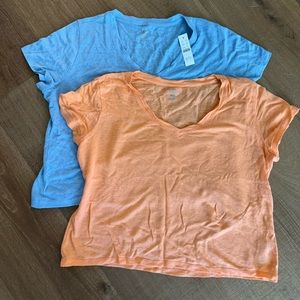 J.Crew Relaxed Linen V-Neck T-Shirt